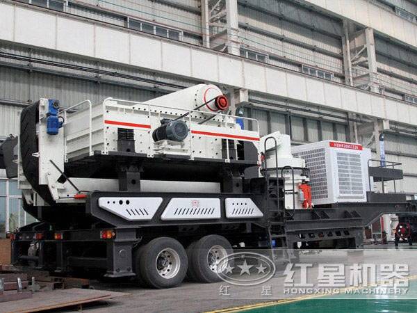 車(chē)頭牽著(zhù)就跑的圓錐破流動(dòng)石子機