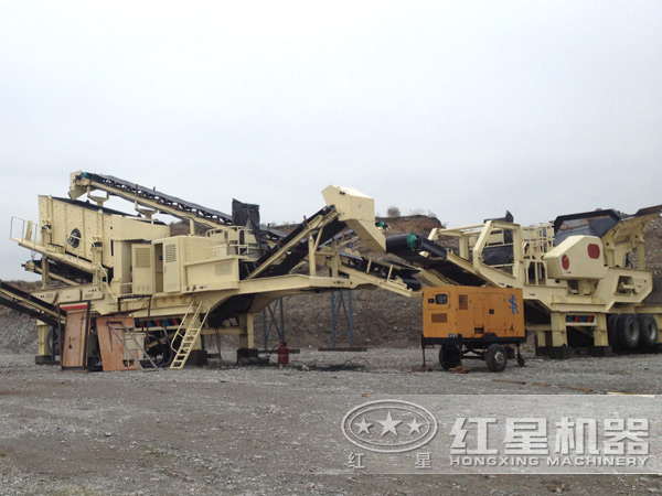 山東菏澤300t/h鵝卵石處理項目現場(chǎng)