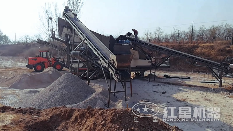 江蘇連云港500t/h破碎項目現場(chǎng)