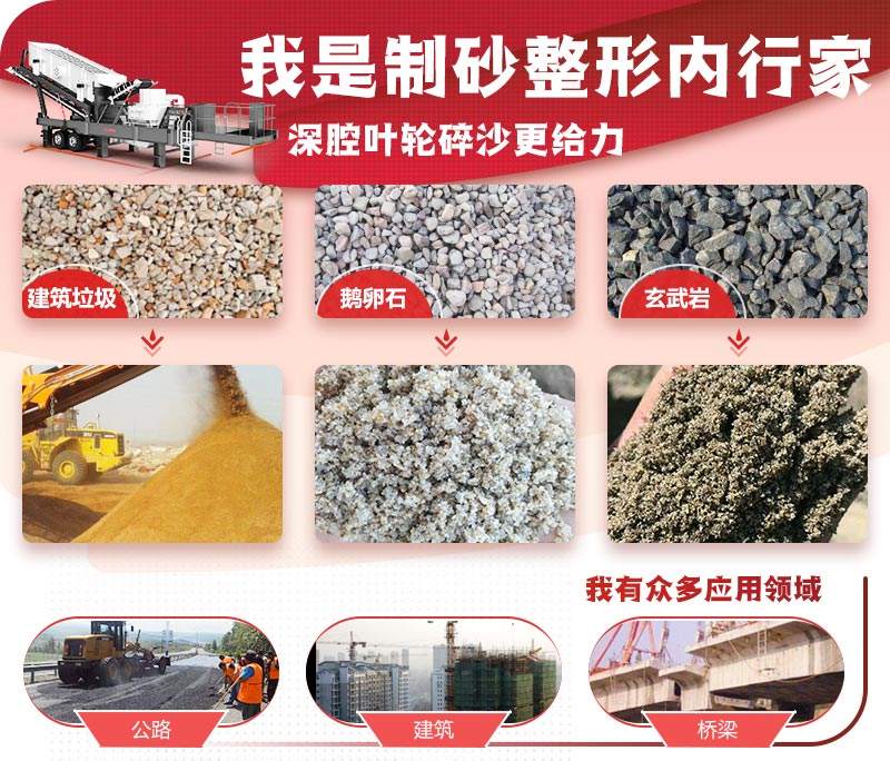 移動(dòng)式制砂機應用領(lǐng)域