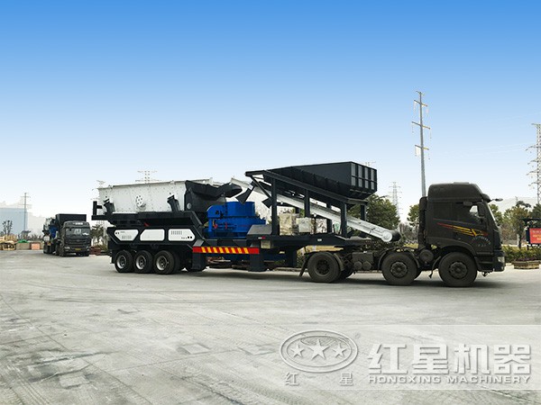 可流動(dòng)車(chē)載碎石機：搭載制砂機