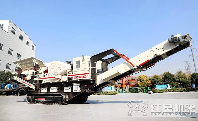 液壓驅動(dòng)履帶式移動(dòng)破碎站：配顎破機