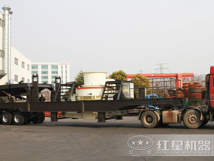 車(chē)頭拉著(zhù)就能走的車(chē)載移動(dòng)打砂機
