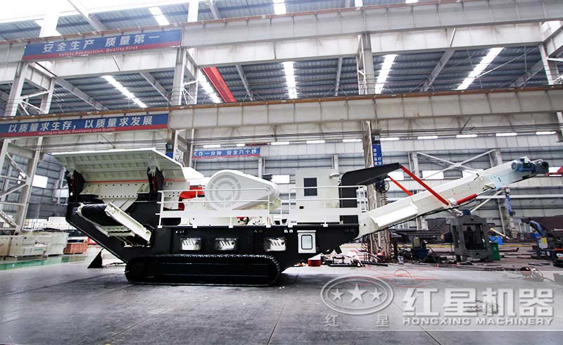 履帶移動(dòng)碎石機，油電兩用，省心省力