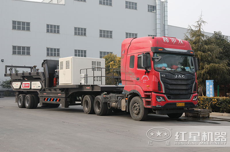 一小時(shí)400方的車(chē)載碎石車(chē)發(fā)貨現場(chǎng)