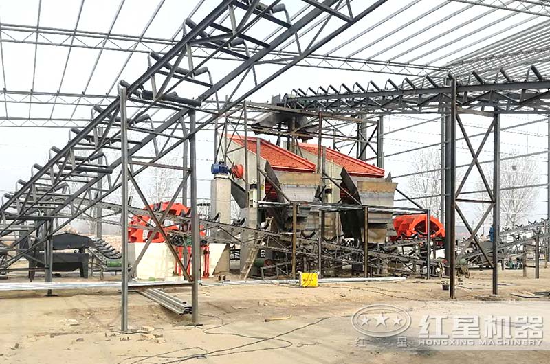 安徽阜陽(yáng)客戶(hù)洗砂機工作現場(chǎng)圖