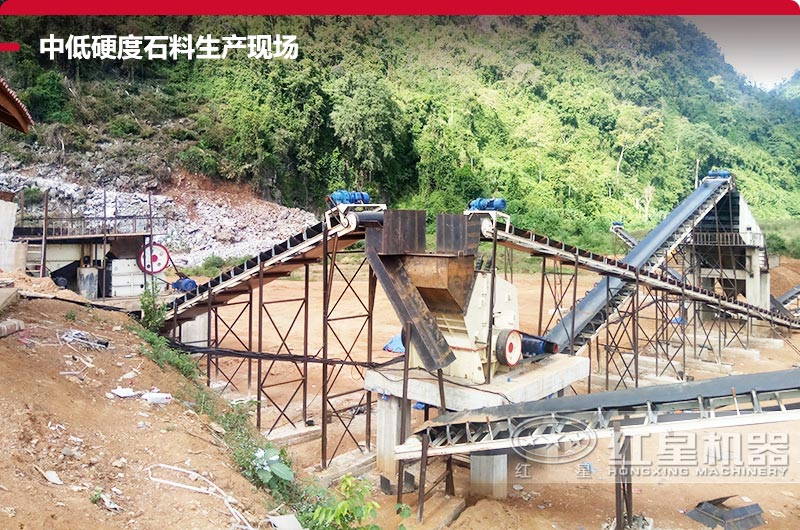 中低硬度物料制砂現場(chǎng)