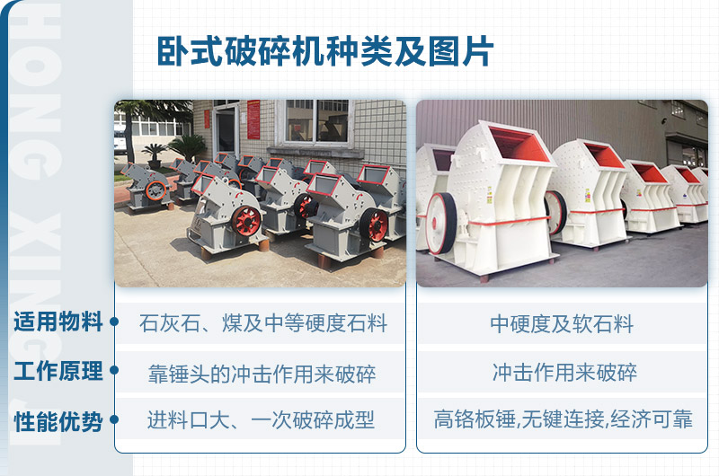 臥式破碎機種類(lèi)及圖片