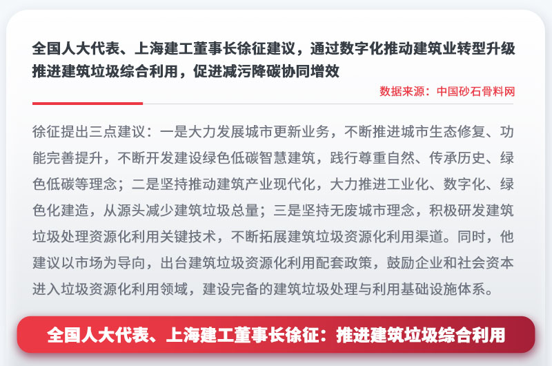 兩會(huì )發(fā)聲：未來(lái)投資開(kāi)辦建筑垃圾處理廠(chǎng)前景大好
